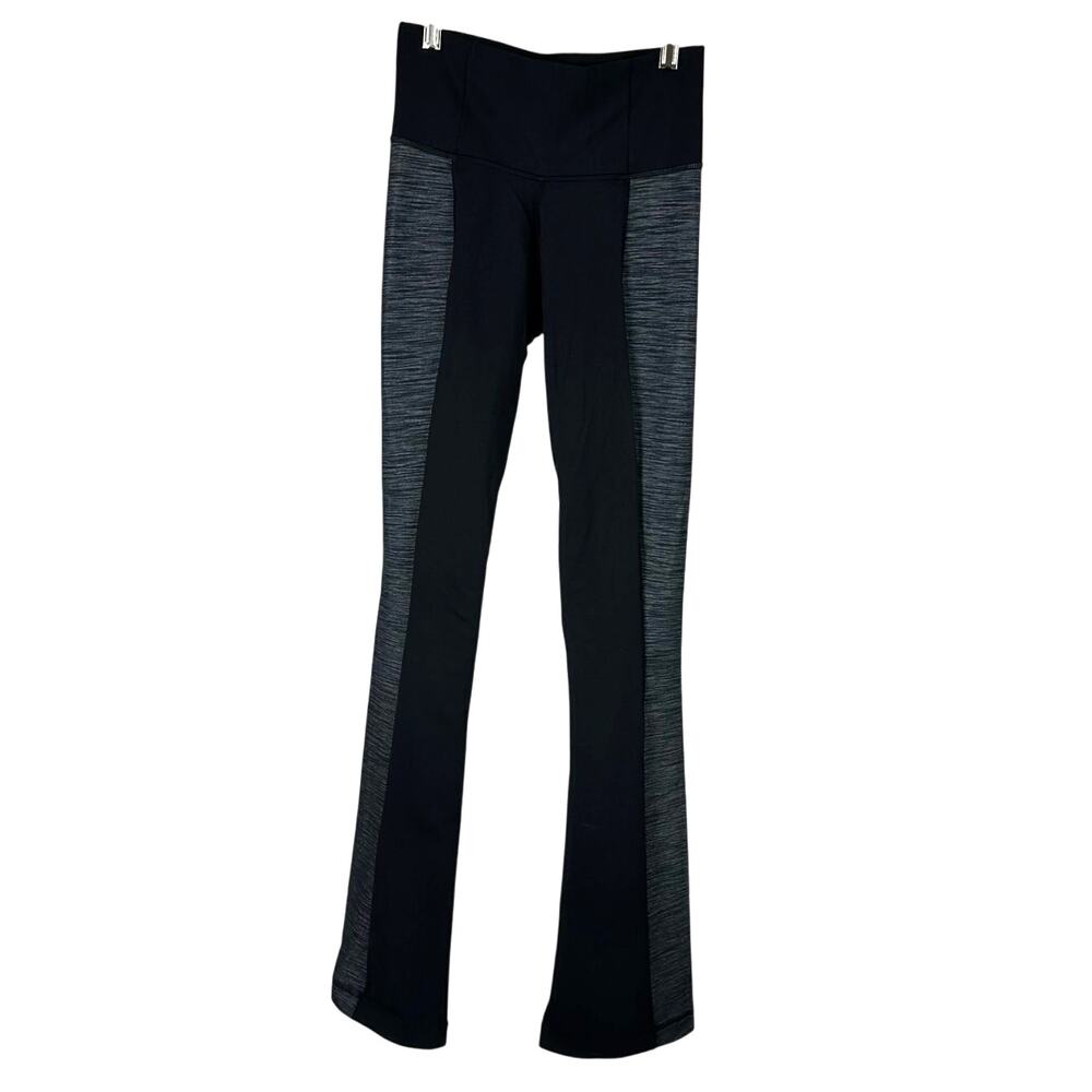 Lululemon Barre Pulse Pant Tall Black Swan / Reversible Slub Denim Size 4 EUC